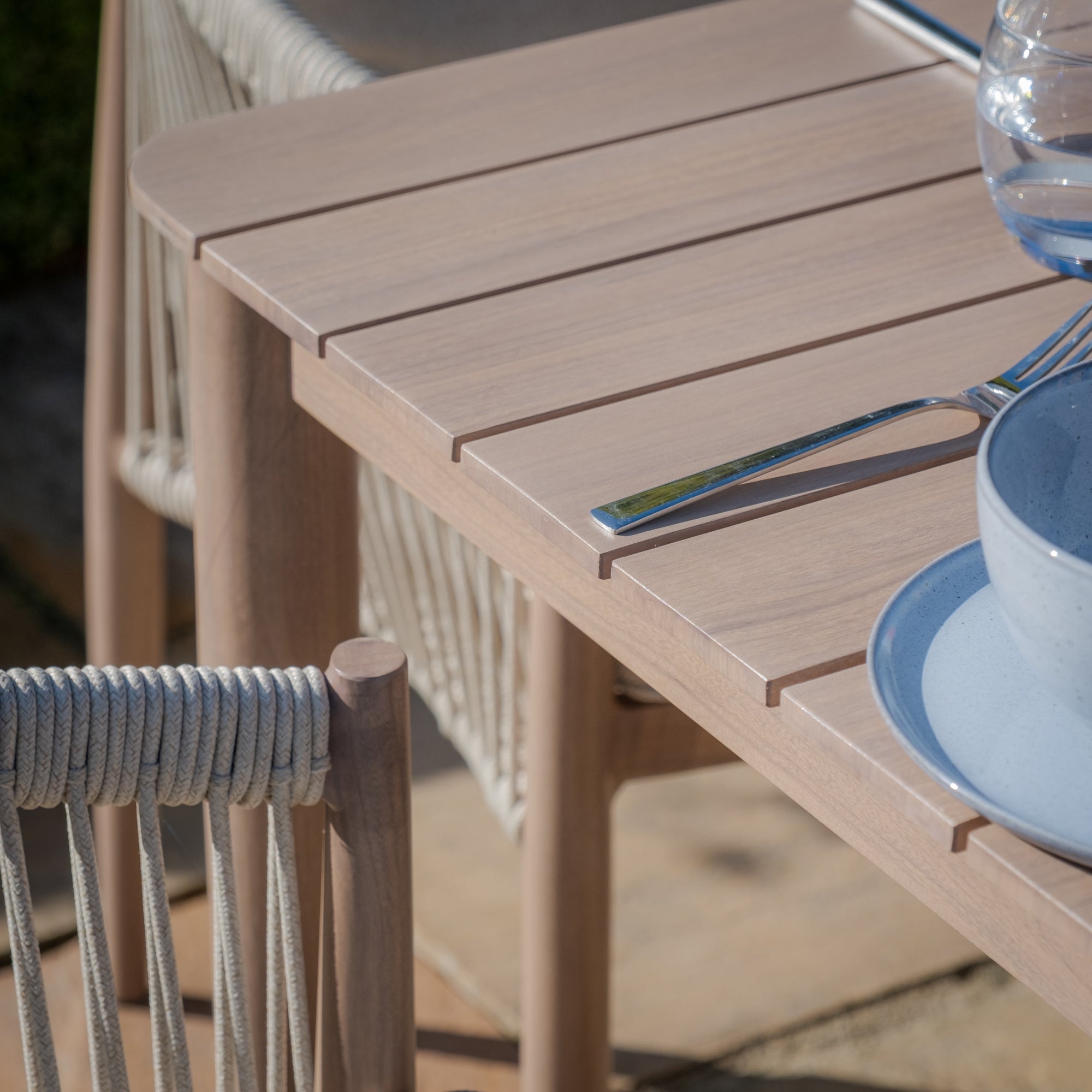Maze - Havana Rope Weave 4 Seat Square Dining Set