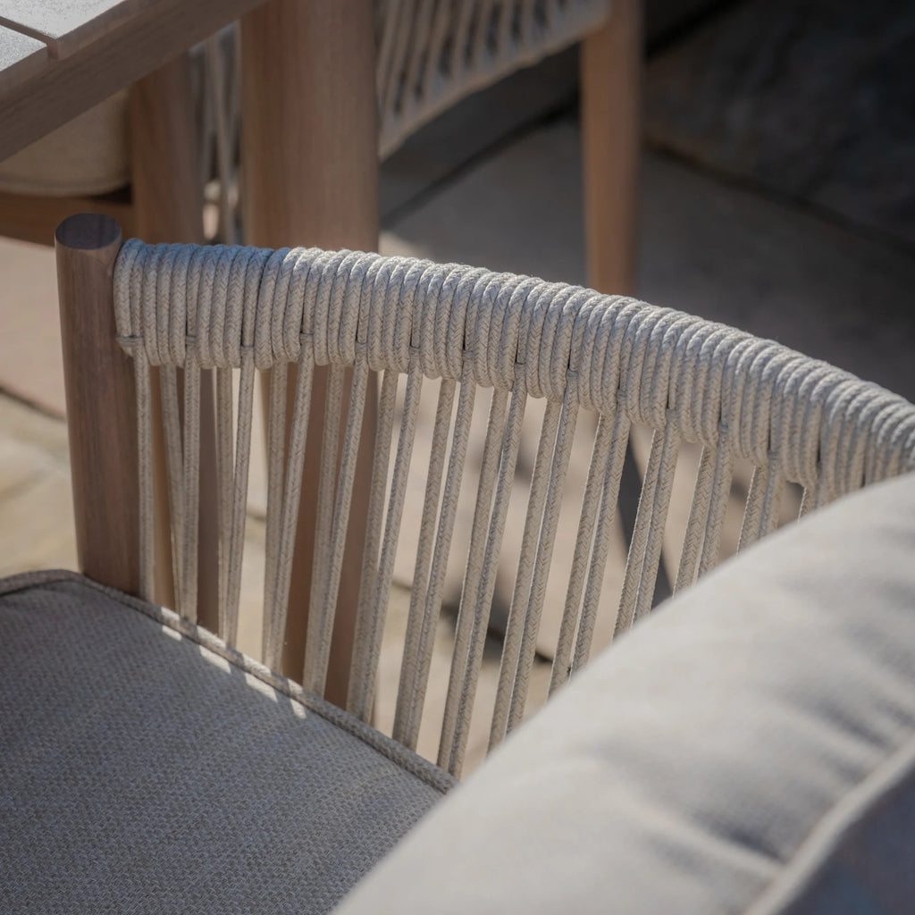 Maze - Havana Rope Weave 4 Seat Square Dining Set