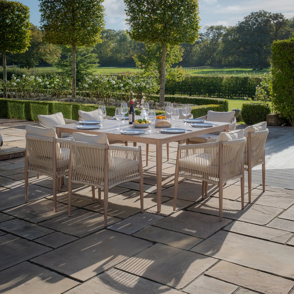 Maze - Havana Rope Weave 8 Seat Square Dining Set