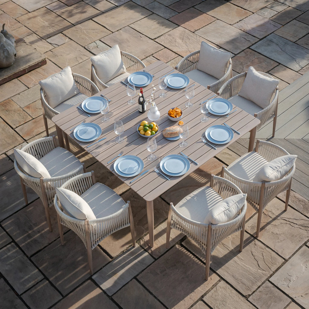 Maze - Havana Rope Weave 8 Seat Square Dining Set