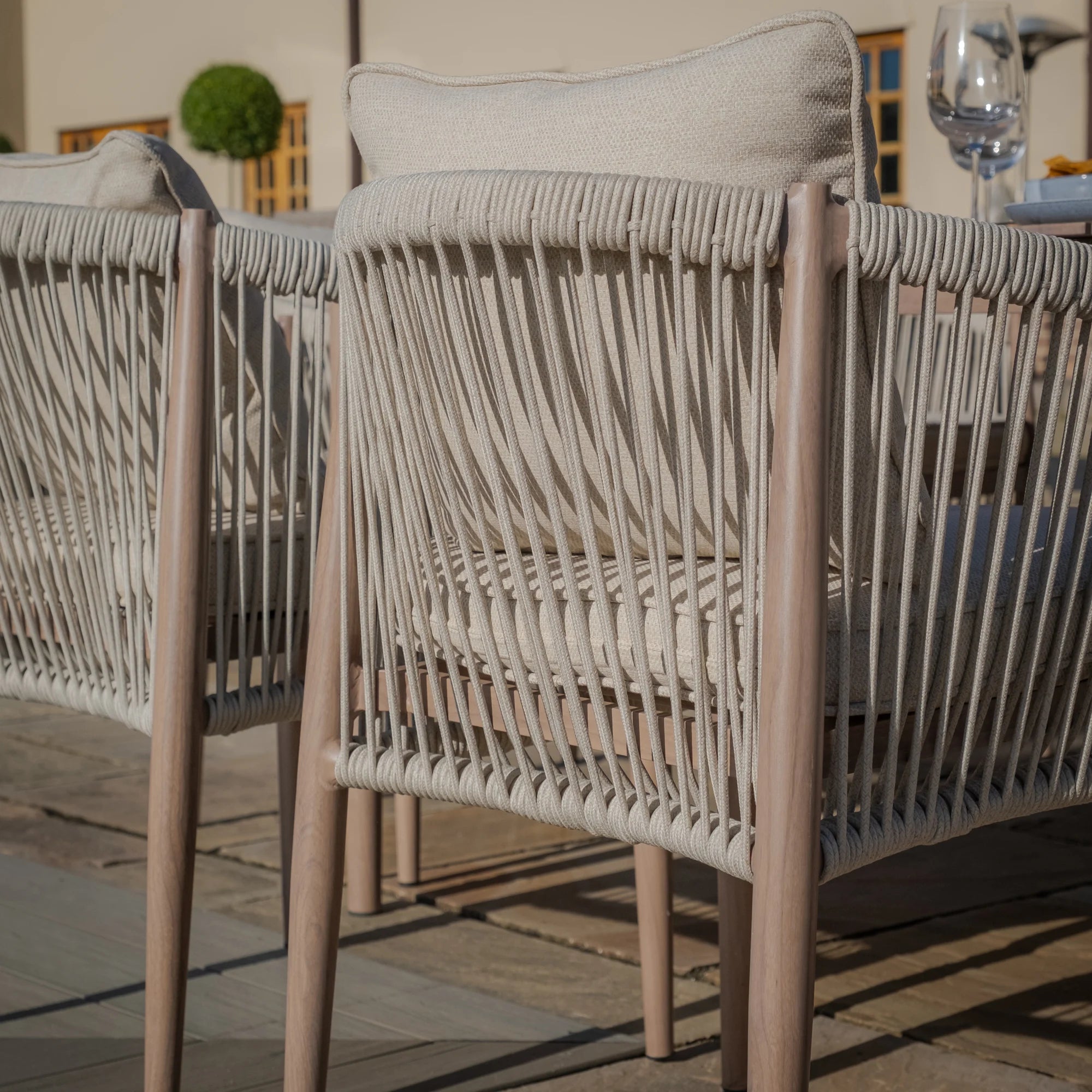 Maze - Havana Rope Weave 8 Seat Square Dining Set