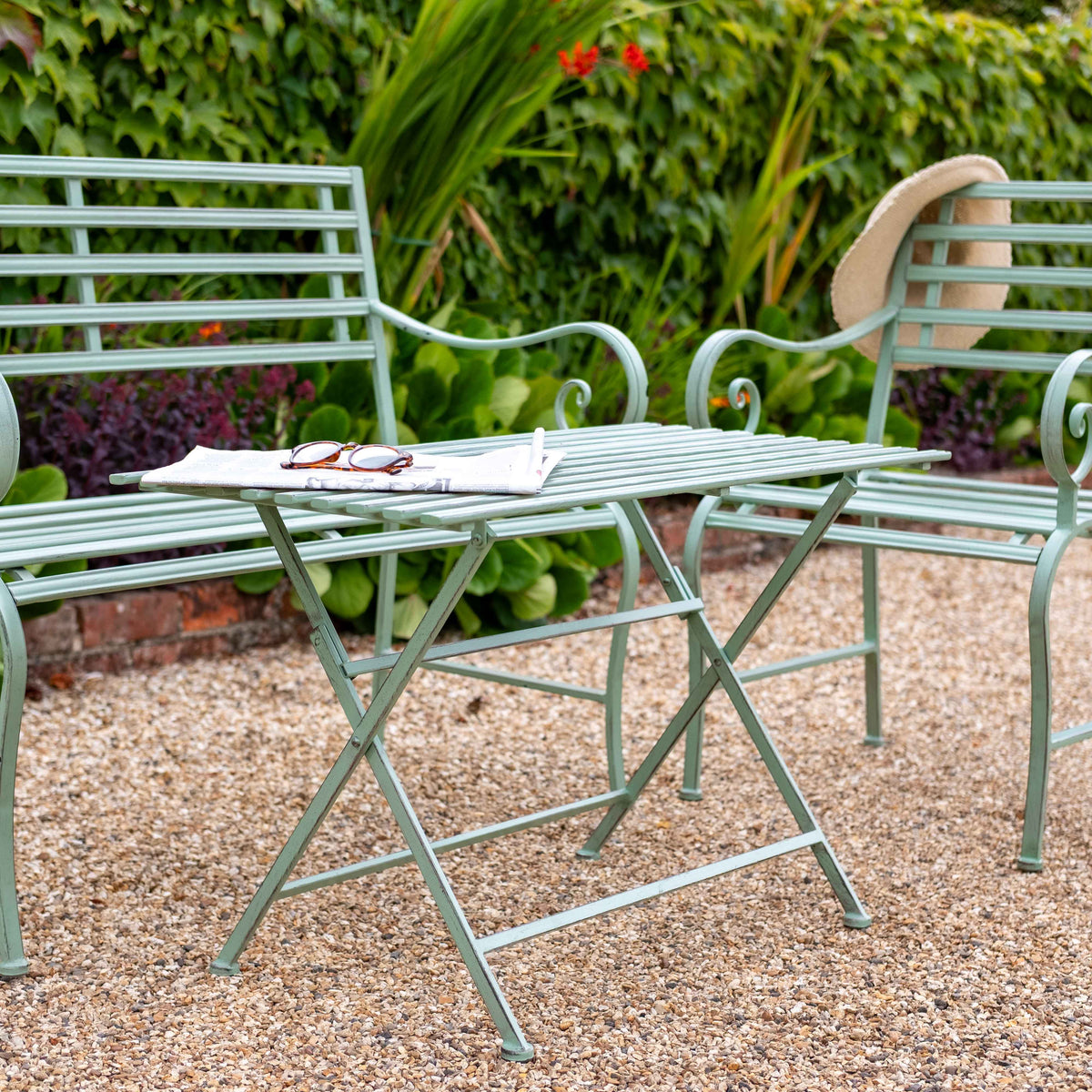 EGF Battersea Slatted Table Wrought Iron