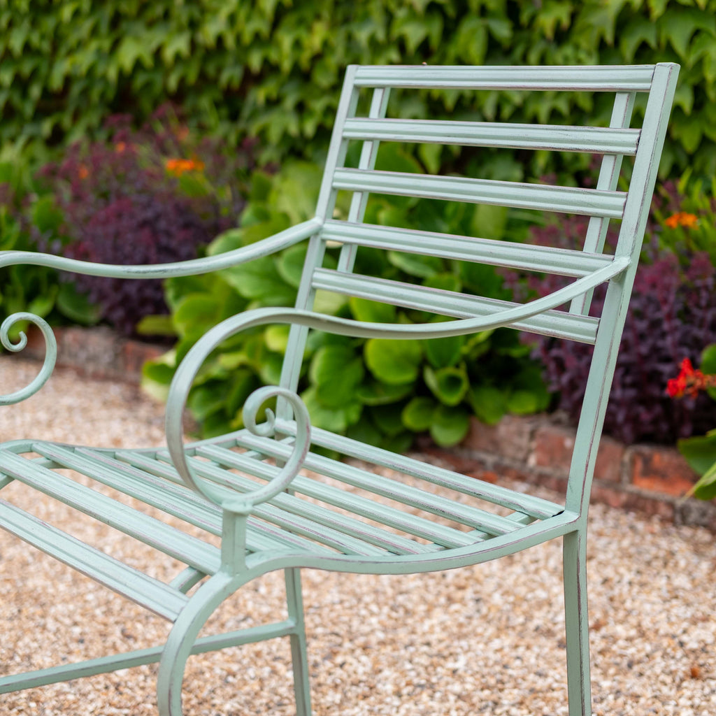 EGF Battersea Slatted Chair Wrought Iron