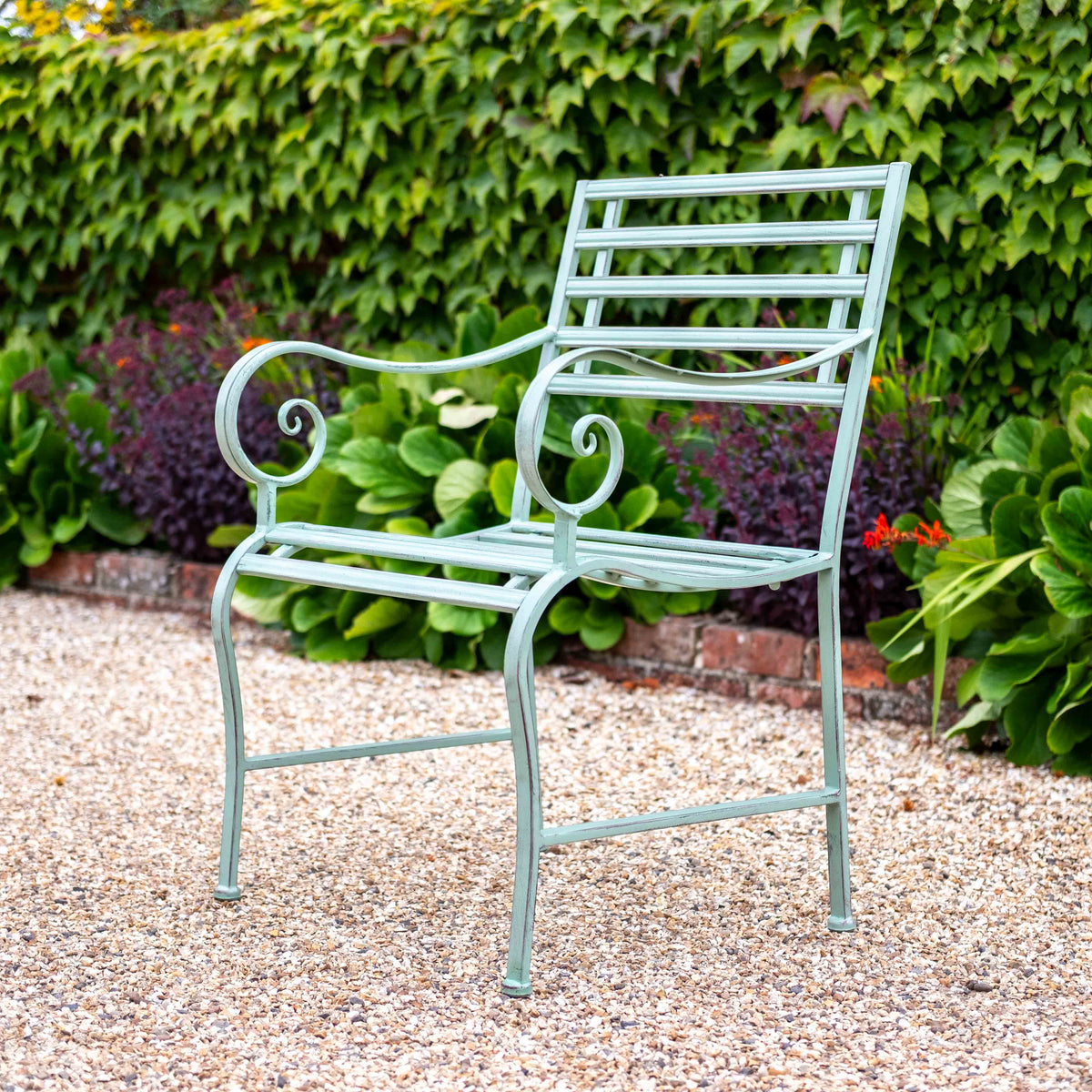 EGF Battersea Slatted Chair Wrought Iron