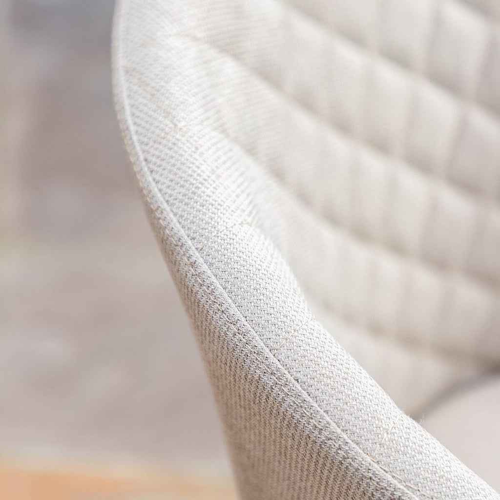 Maze - Outdoor Fabric Ambition 8 Seat Oval Dining Set - Oatmeal - Zink Grey - Latte