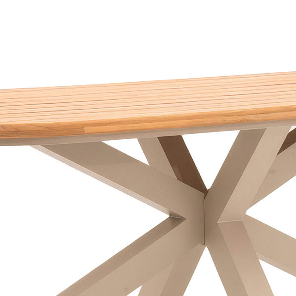 Maze - Sicily Teak 8 Seat Rectangular Dining Set with Ambition Dining Chairs - Latte
