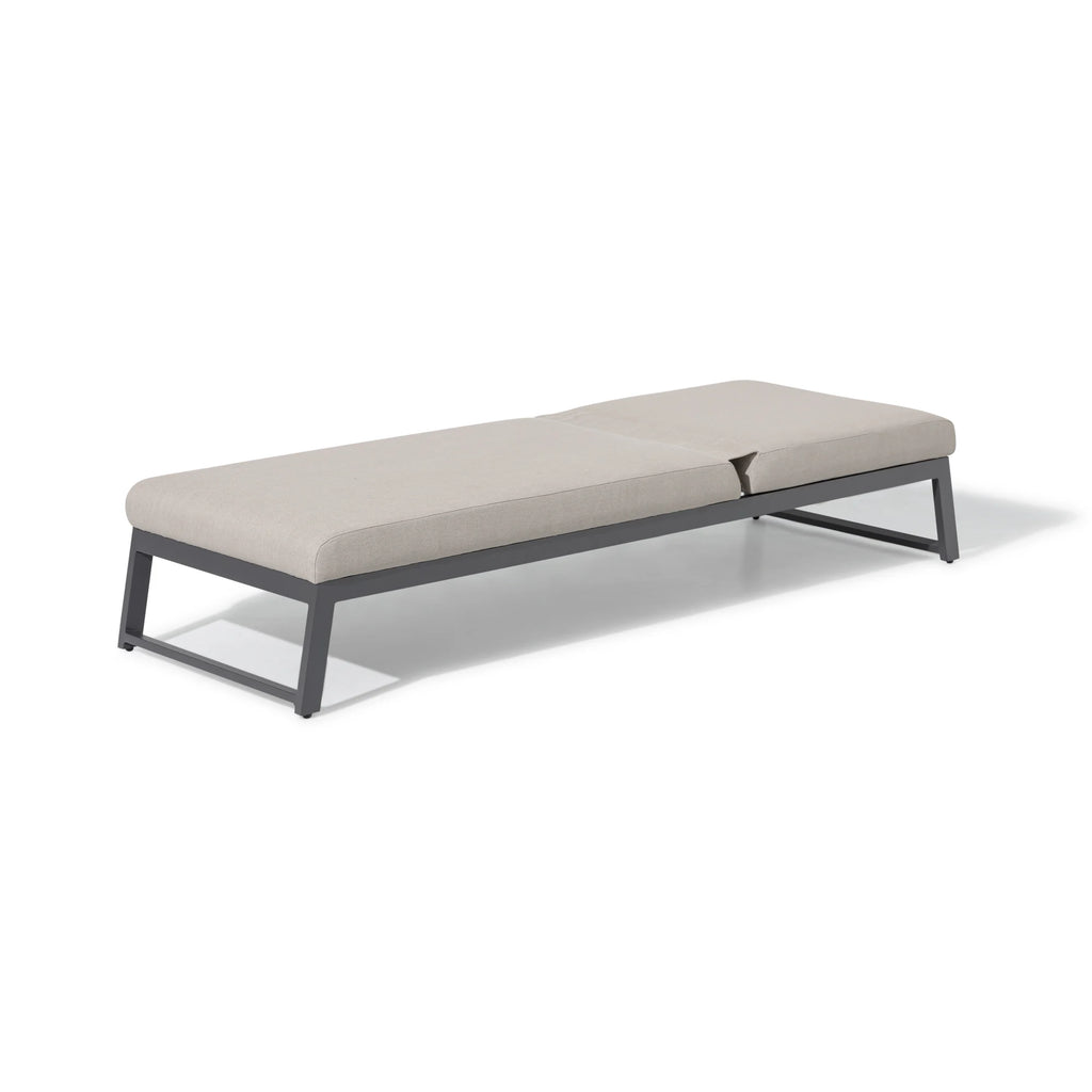 Maze - Outdoor Fabric Allure Sunlounger - Oatmeal