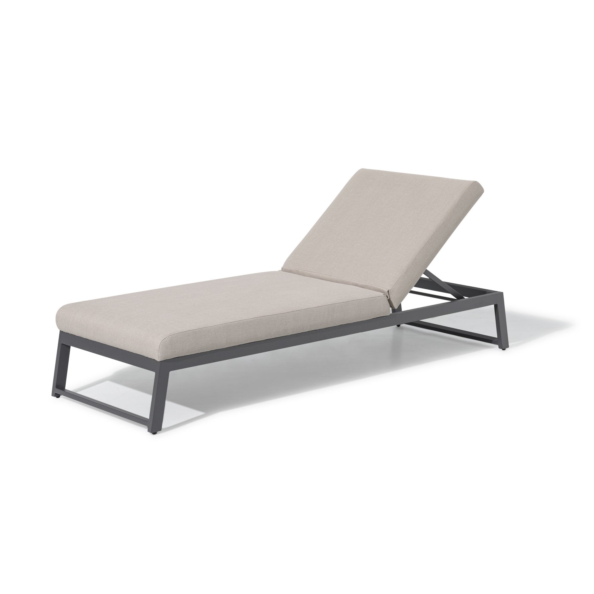 Maze - Outdoor Fabric Allure Sunlounger - Oatmeal