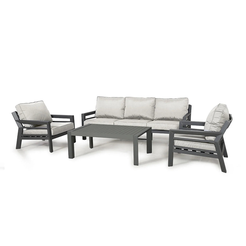 Maze - New York 3 Seat Aluminium Sofa Set - Dove Grey
