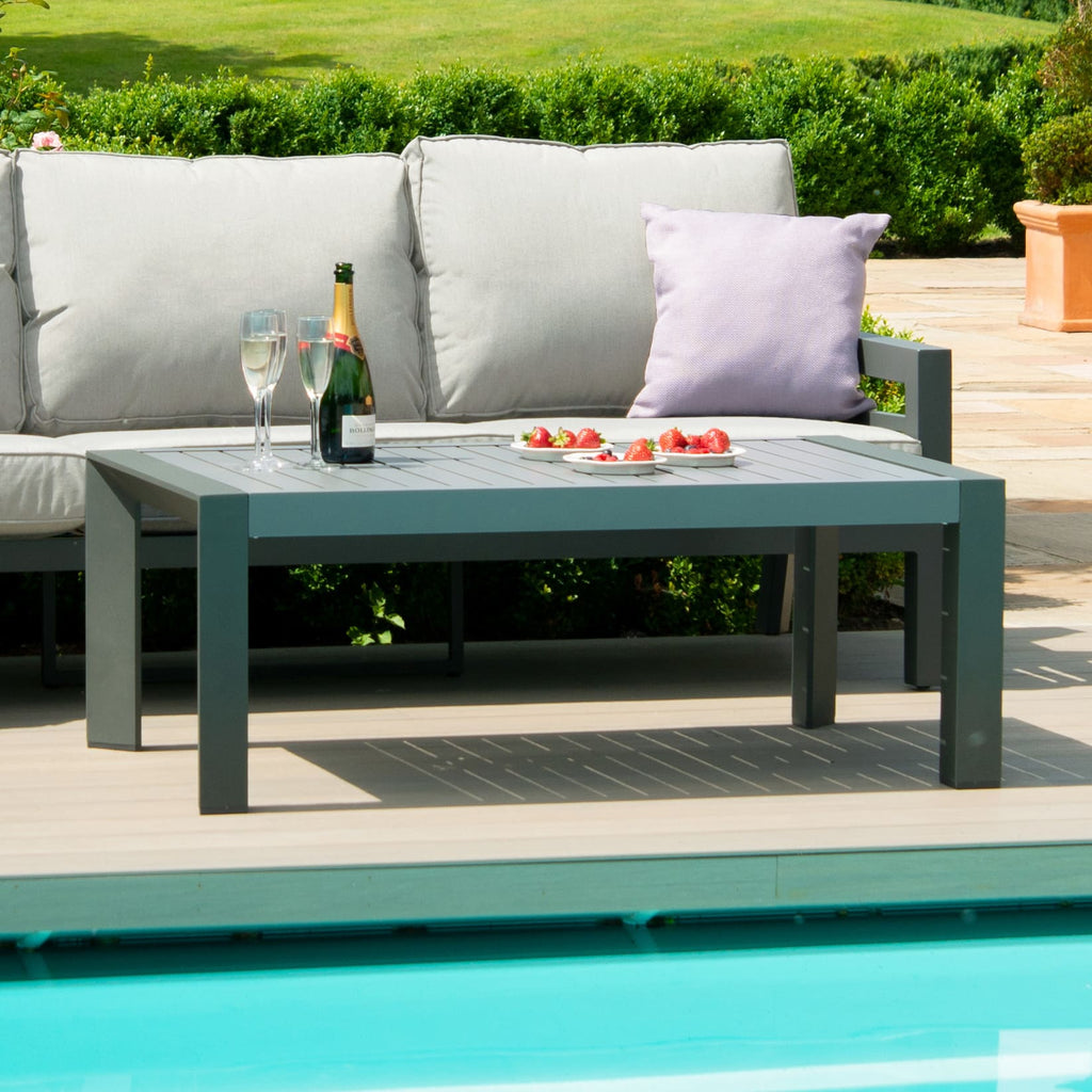 Maze - New York Aluminium Corner Sofa Set - Dove Grey