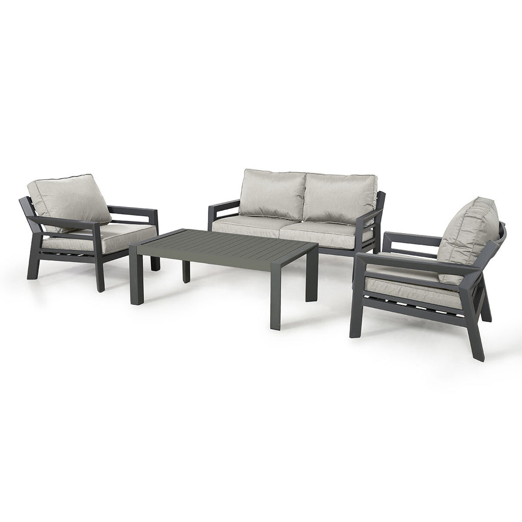 Maze - New York 2 Seat Aluminium Sofa Set - Dove Grey