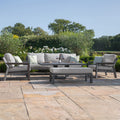 Maze - New York 3 Seat Sofa Aluminium Sofa Set with Rising Table - Dove Grey