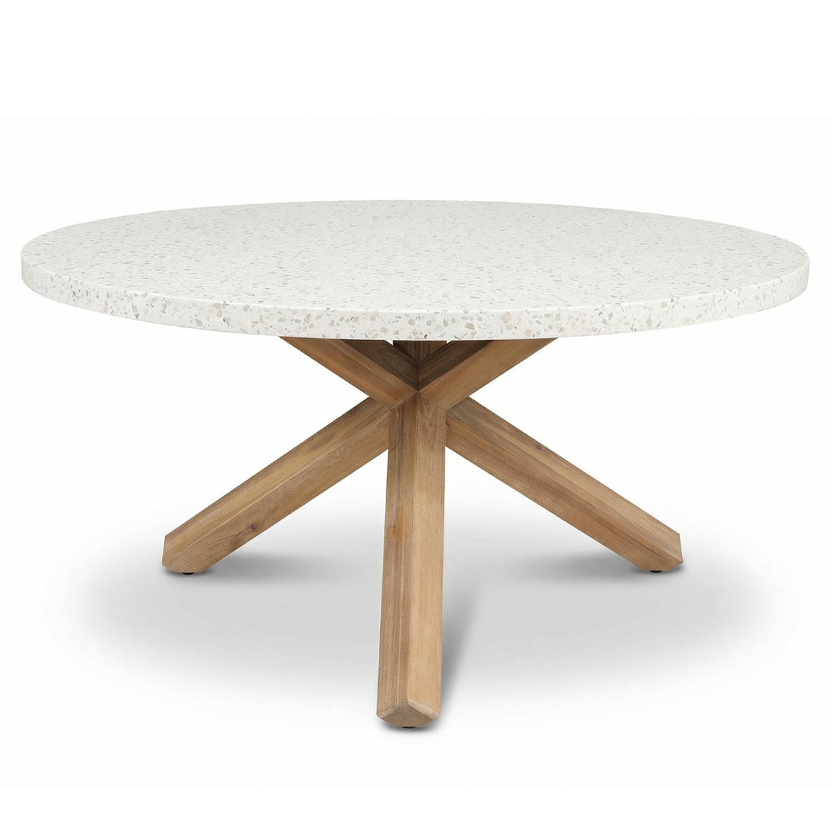 Maze - Antigua 6 Seat Round Garden Dining Table - Terrazzo