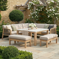 Maze - Antigua Rope Weave Square Corner Dining Sofa Set