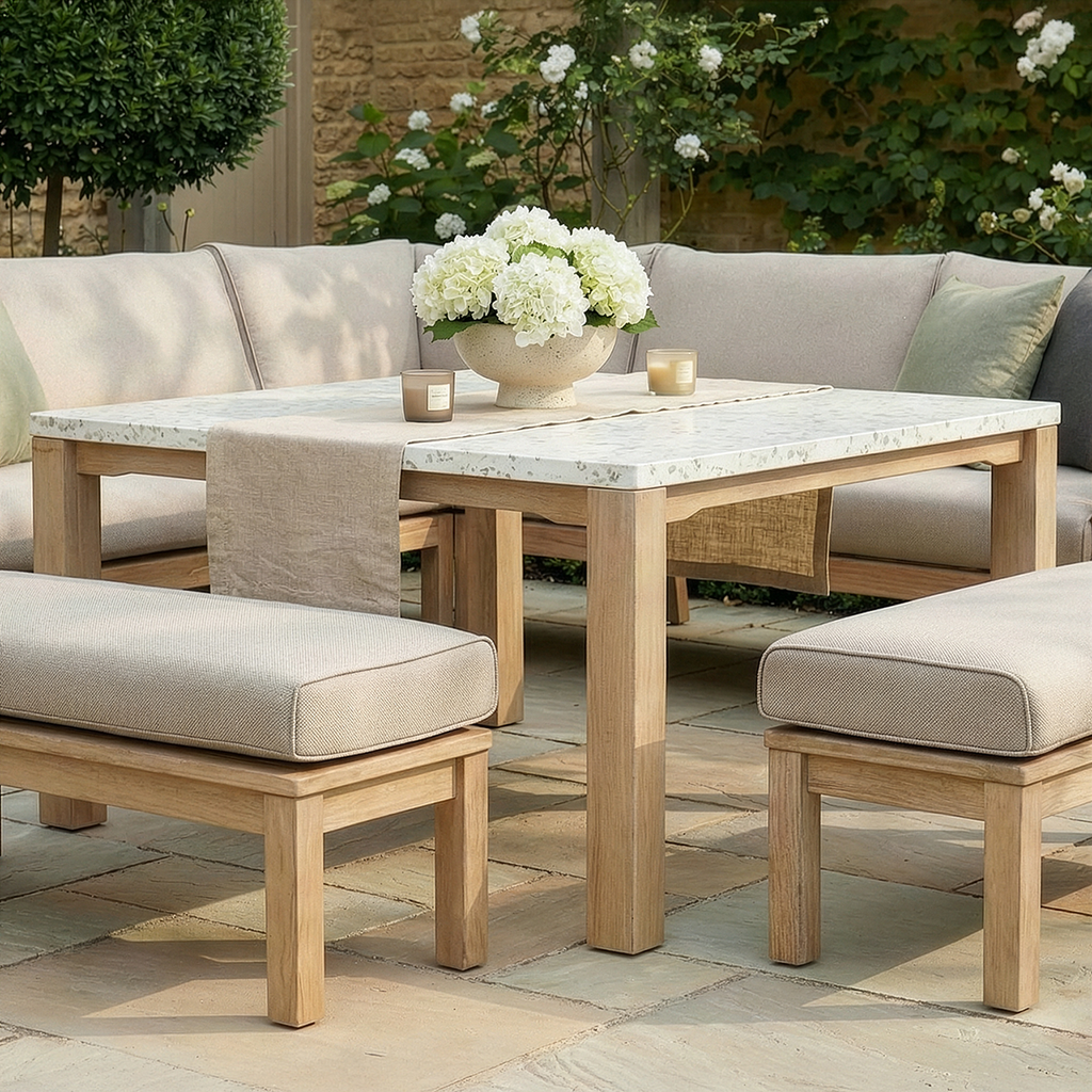 Maze - Antigua Rope Weave Square Corner Dining Sofa Set