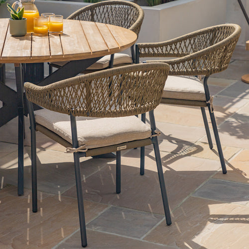 Maze - Bali Rope Weave 6 Seat Round Dining Set