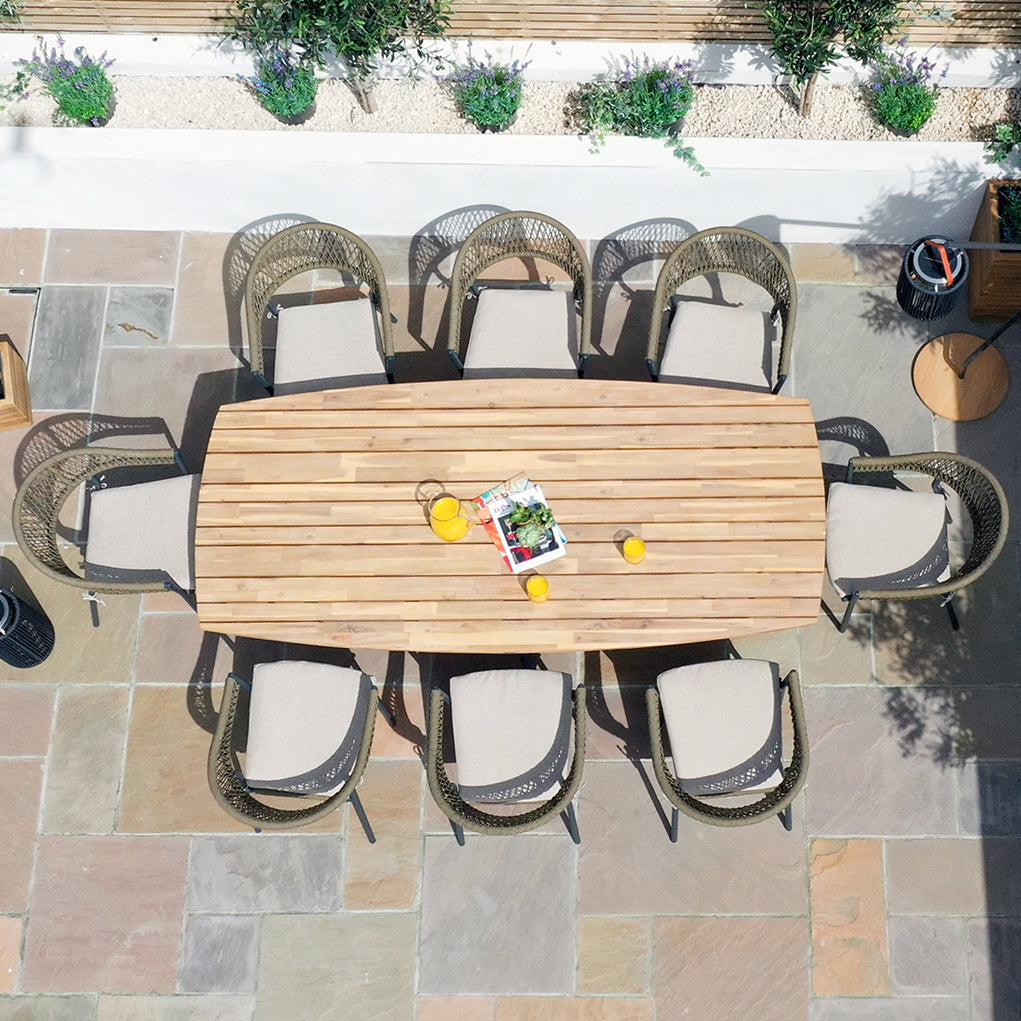 Maze - Bali Rope Weave 8 Seat Oval Dining Set