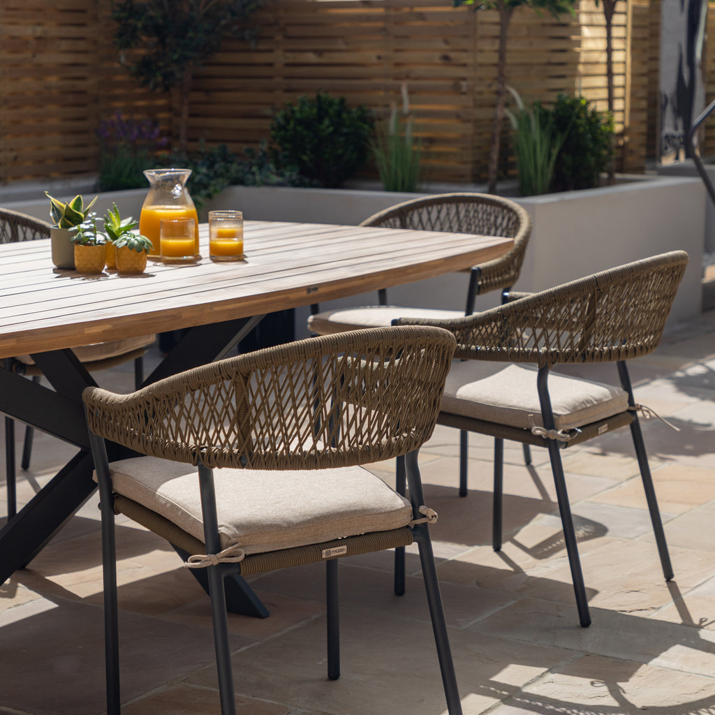 Maze - Bali Rope Weave 8 Seat Oval Dining Set