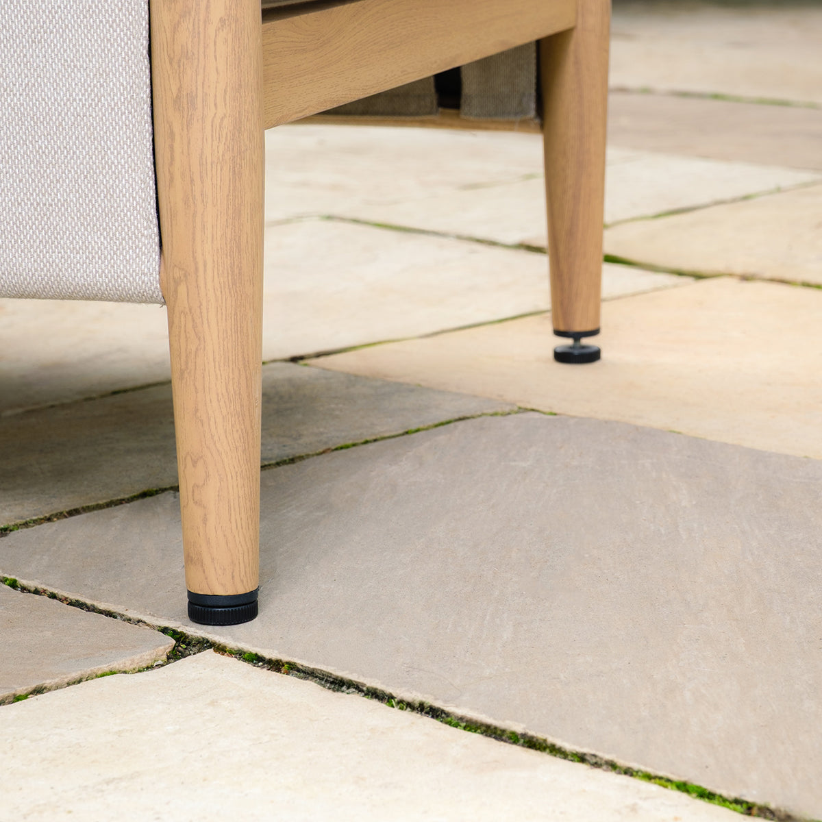 Maze Burford Furniture Aluminium Lounge Set with Square Coffee Table - Almond Outdoor Garden