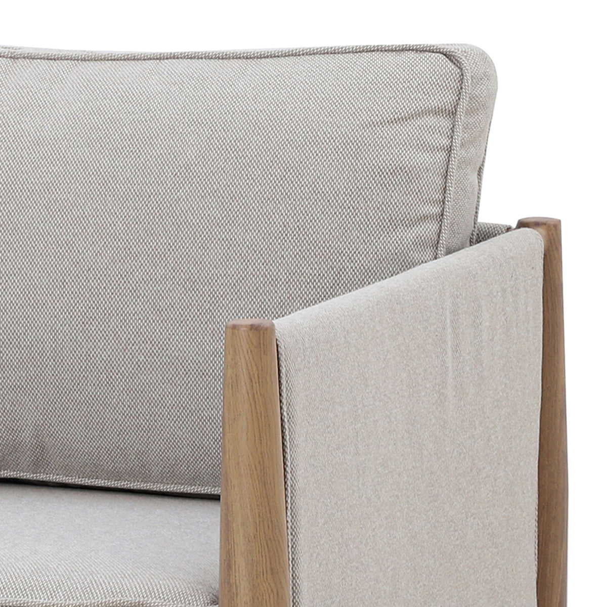 Maze Burford Furniture Aluminium Lounge Set with Square Coffee Table - Almond Outdoor Garden
