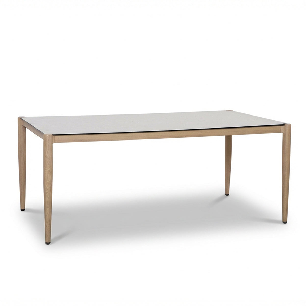 Maze Burford Furniture 6 Seat Aluminium Rectangular Dining Set - Almond Outdoor Garden