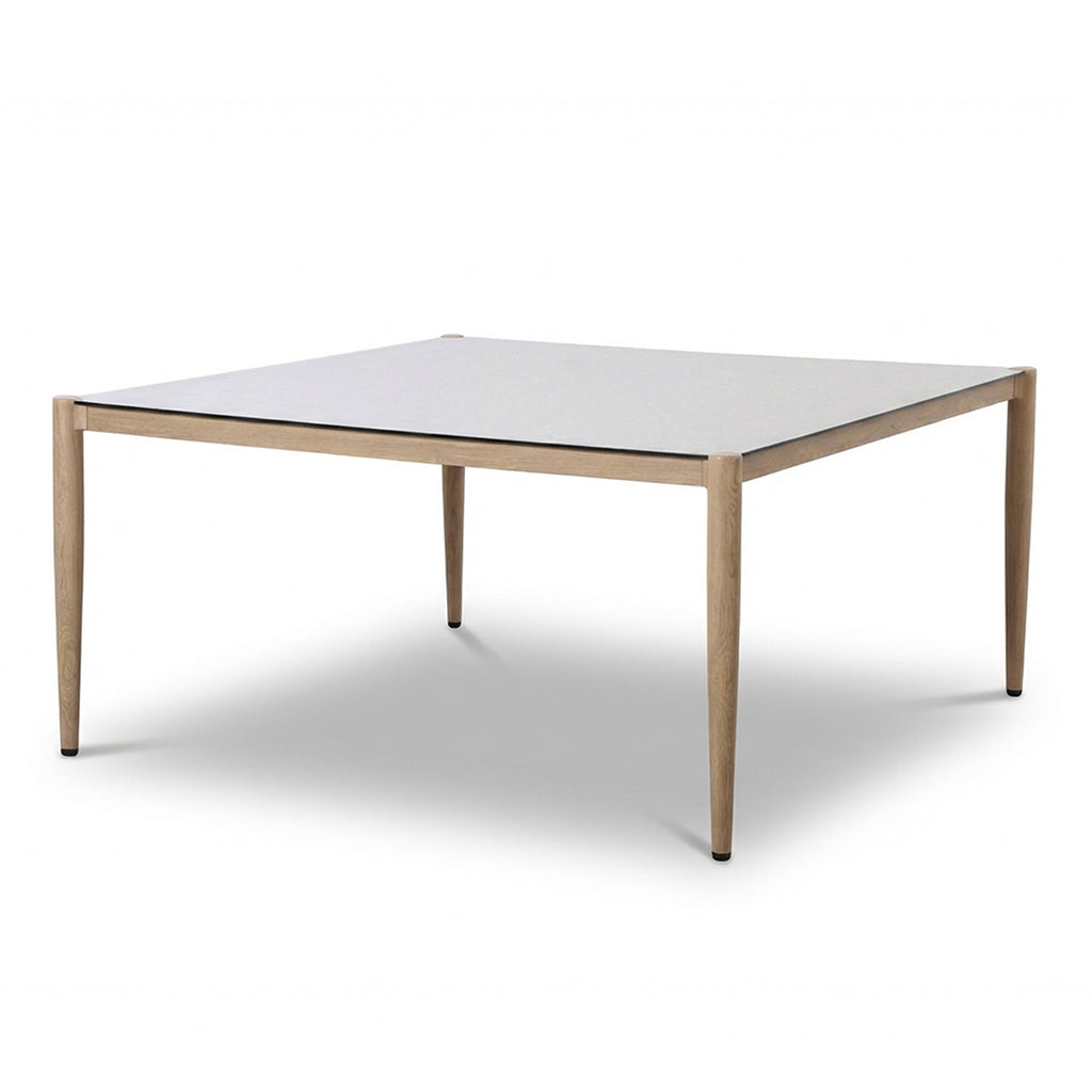 Maze Burford Furniture 8 Seat Aluminium Square Dining Set - Almond Outdoor Garden