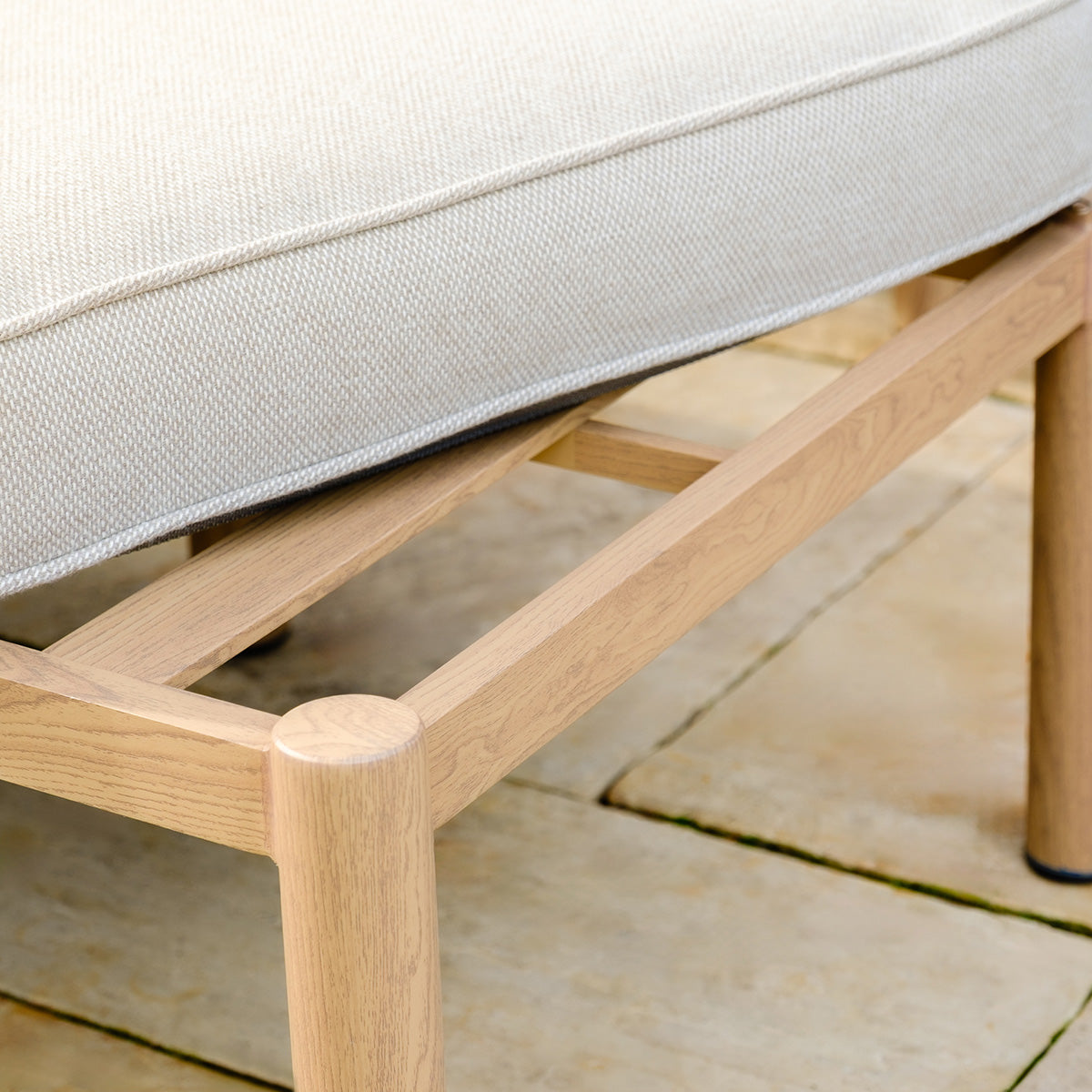 Maze Burford Furniture Small Aluminium Corner Dining Set with Square Rising Table - Almond Outdoor Garden