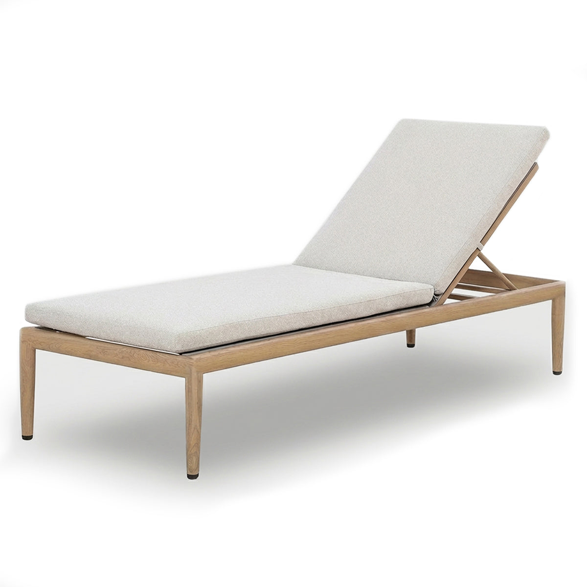Maze Burford Furniture Aluminium Sunlounger Set with Square Side Table - Almond Outdoor Garden