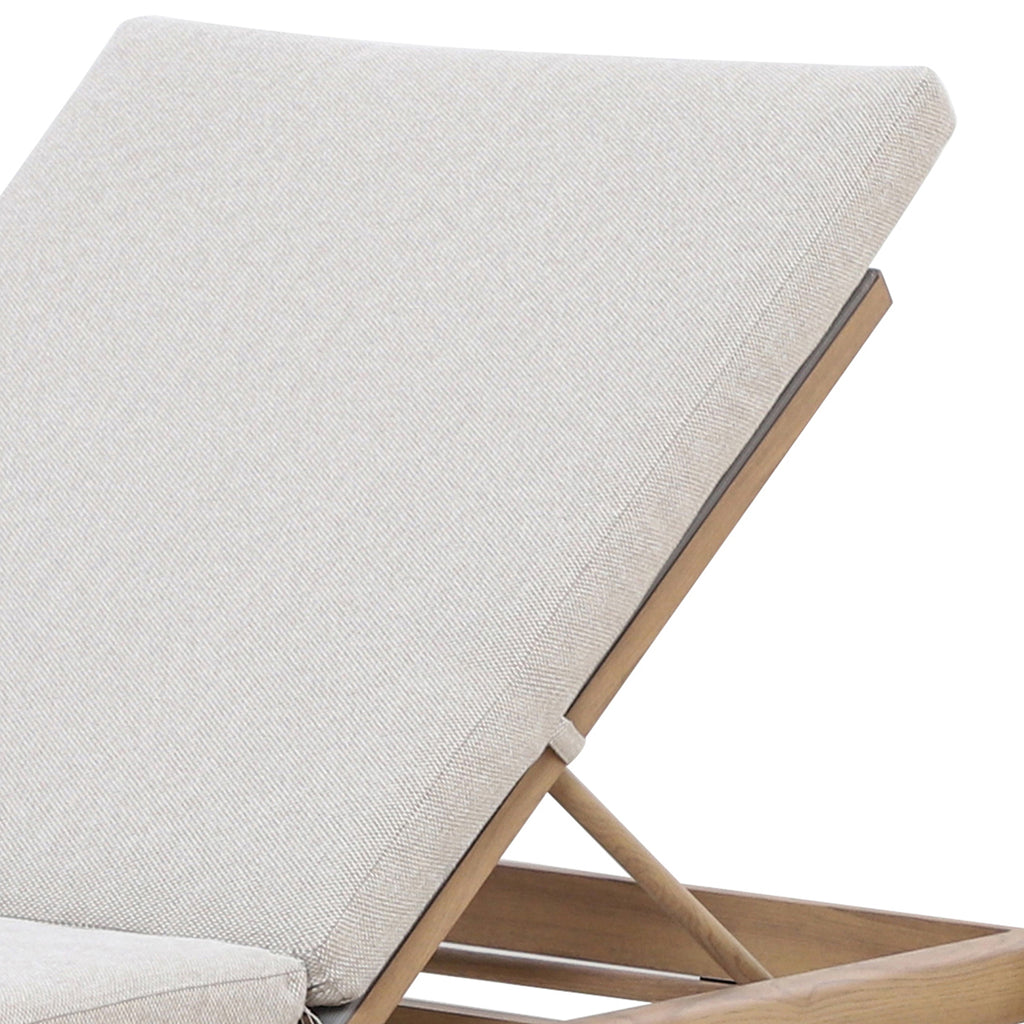Maze Burford Furniture Aluminium Sunlounger Set with Square Side Table - Almond Outdoor Garden