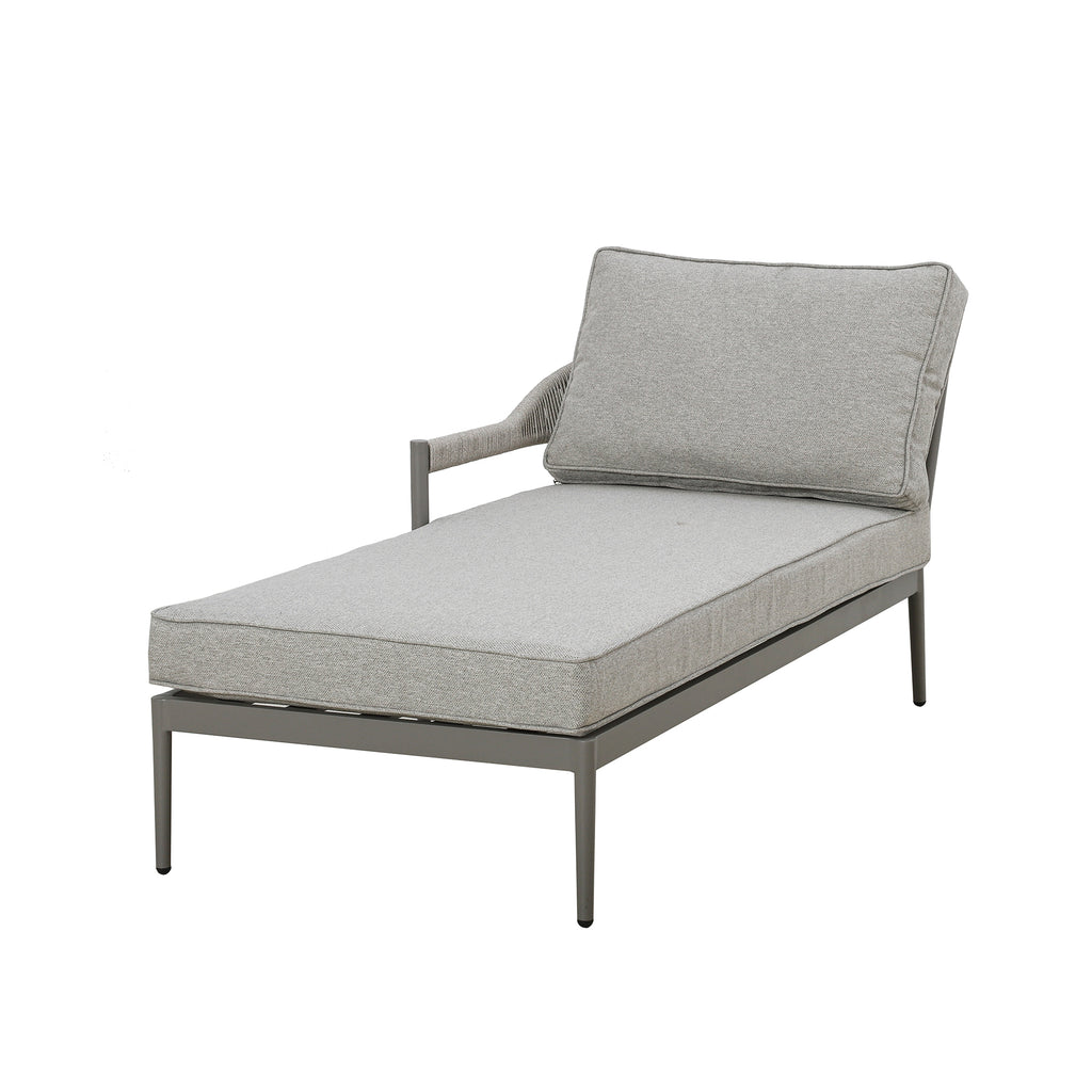 Maze - Florence Rope Weave Double Sunloungers with Round Coffee Table