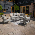 Maze - Florence Rope Weave Small Corner Sofa Set with Rectangular Coffee Table & 2 Armchairs