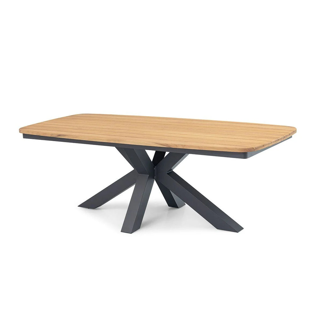 Maze - Jakarta Teak Oval Dining Table with 6 Ambition Oatmeal Dining Chairs